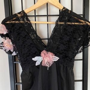 Womans Black Dress by Cinzia Linen Intima